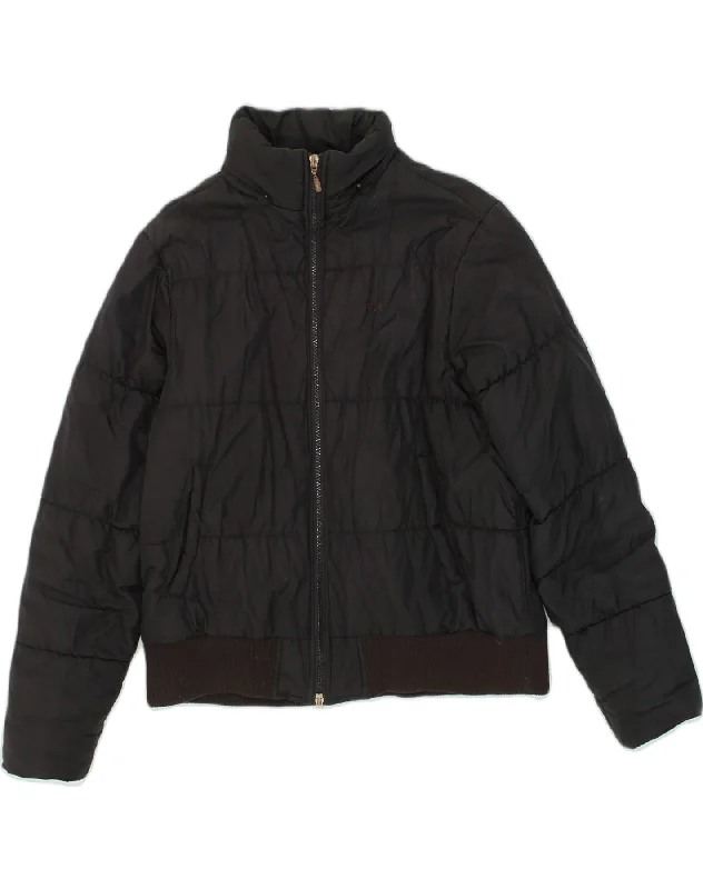 Trendy Women's Fashion FILA Womens Padded Jacket UK 16 Large  Black Nylon