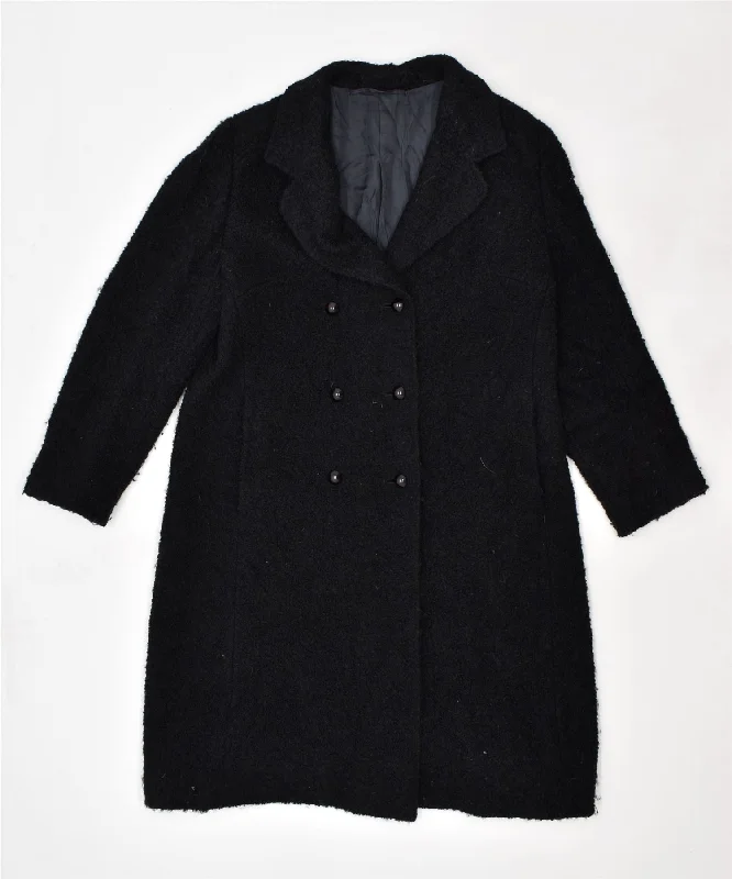 Women's Clothes Online Shopping VINTAGE Womens Double Breasted Overcoat UK 16 Large Black Women's Clothes Online Shopping VINTAGE Womens Double Breasted Overcoat UK 16 Large Black