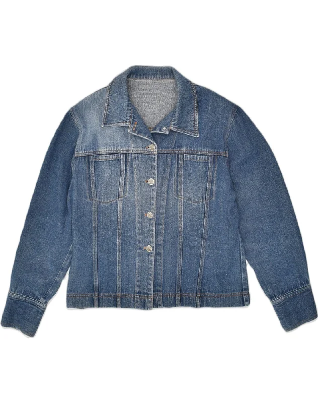 Women's Clothing For Holiday Travel VINTAGE Womens Denim Jacket UK 14 Medium Blue Cotton Women's Clothing For Holiday Travel VINTAGE Womens Denim Jacket UK 14 Medium Blue Cotton
