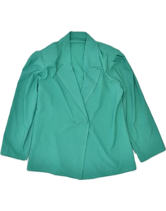 Clothes For Woman VINTAGE Womens Double Breasted Blazer Jacket UK 14 Medium Green