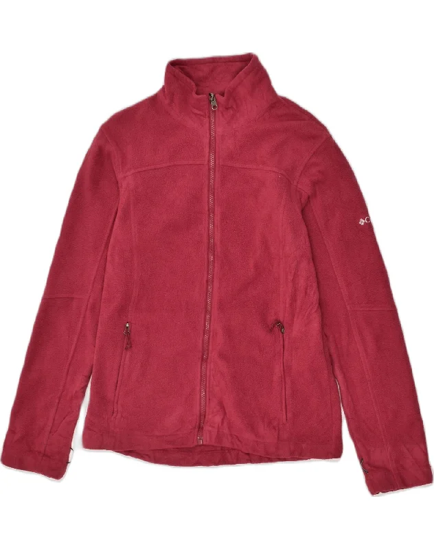 Women's Seasonal Attire COLUMBIA Womens Fleece Jacket UK 16 Large Red Polyester