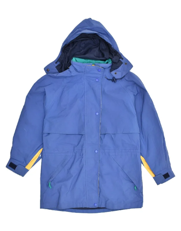 Luxury Women's Clothes EDDIE BAUER Womens Hooded Windbreaker Coat UK 14 Medium Blue Polyester Luxury Women's Clothes EDDIE BAUER Womens Hooded Windbreaker Coat UK 14 Medium Blue Polyester