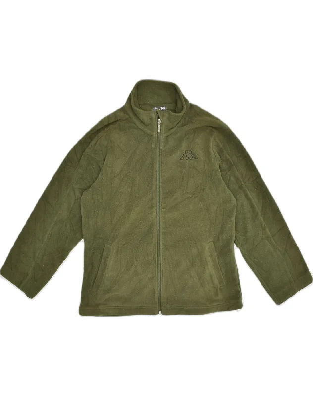Early Bird Offer KAPPA Womens Fleece Jacket UK 18 XL Khaki Polyamide