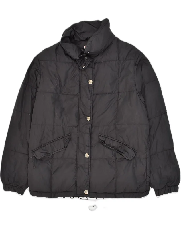 VIP Member Discount FILA Womens Padded Jacket IT 42 Medium Black Polyamide