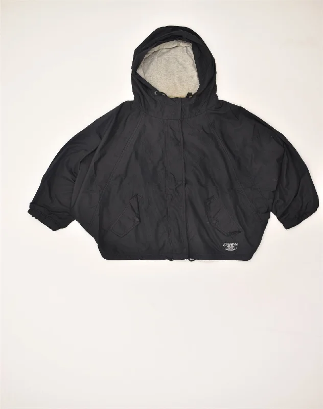 Women's Professional Outfit CONVERSE Womens 3/4 Sleeve Hooded Rain Jacket UK 42 Medium Black Polyester Women's Professional Outfit CONVERSE Womens 3/4 Sleeve Hooded Rain Jacket UK 42 Medium Black Polyester