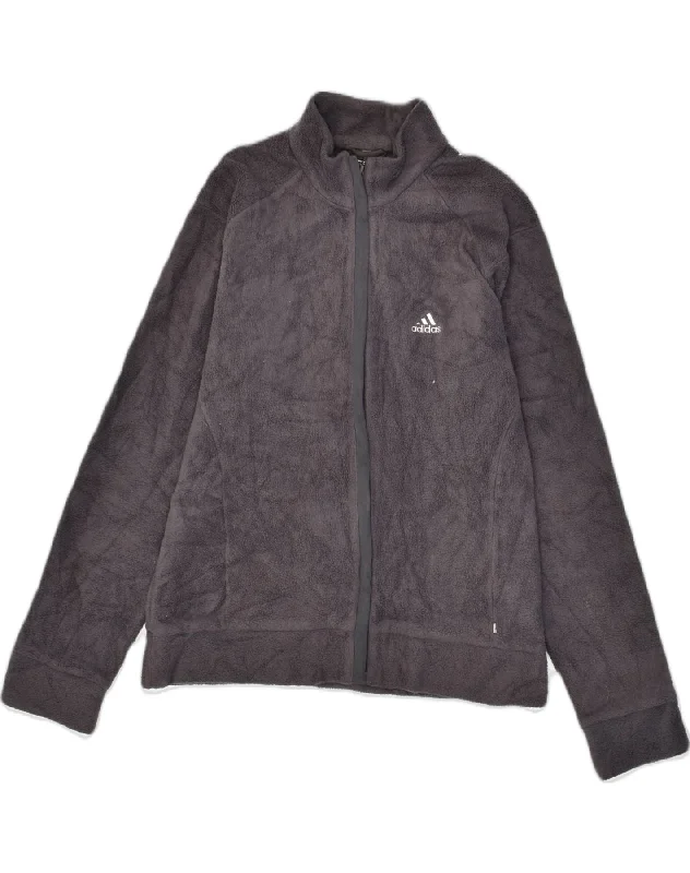 Sale Clearance ADIDAS Womens Fleece Jacket UK 10 Small Grey Polyester