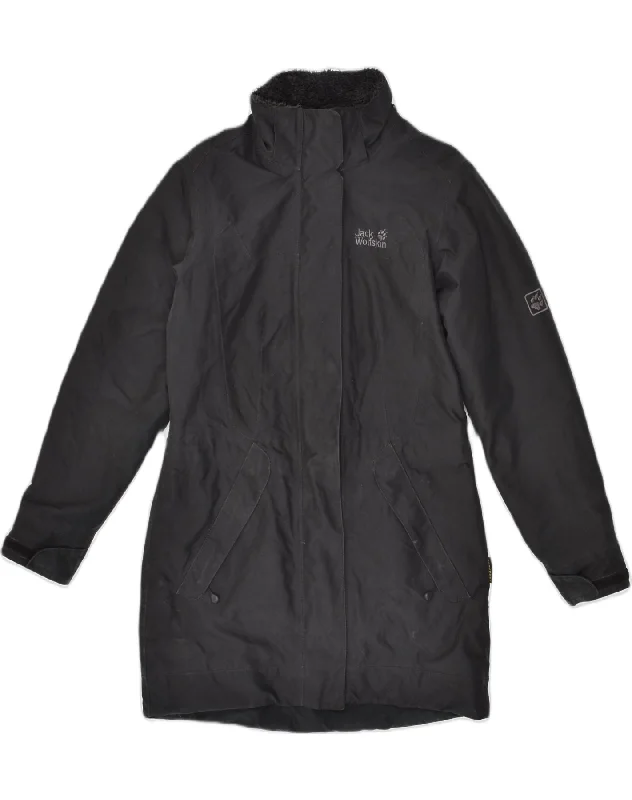 Clothes Of Woman JACK WOLFSKIN Womens Windbreaker Coat UK 8 Small  Black Polyester
