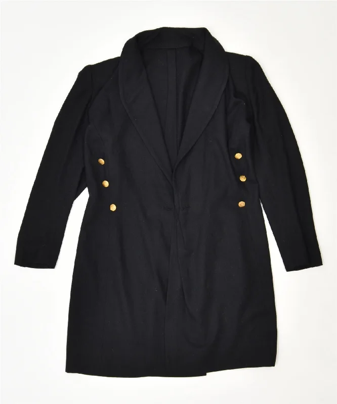 Women's Evening Wear VINTAGE Womens Overcoat UK 14 Large Black