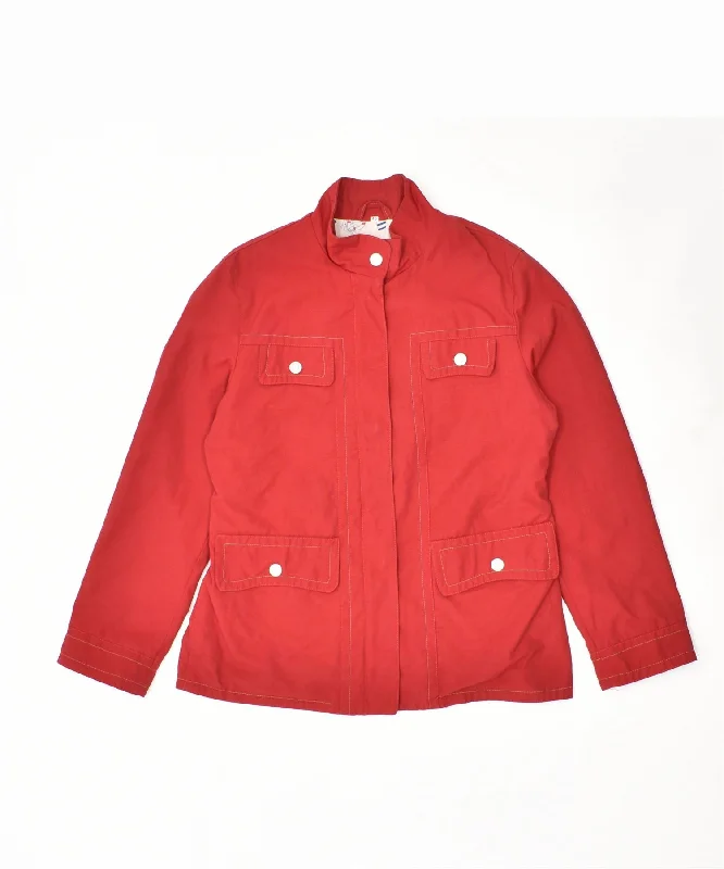 Flash Discount VINTAGE Womens Utility Jacket IT 46 Large Red Cotton