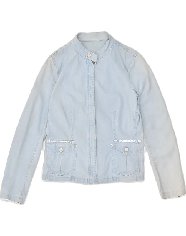 Modern Casual Clothing MAX MARA Womens Weekend Bomber Jacket UK 14 Large Blue Cotton Modern Casual Clothing MAX MARA Womens Weekend Bomber Jacket UK 14 Large Blue Cotton