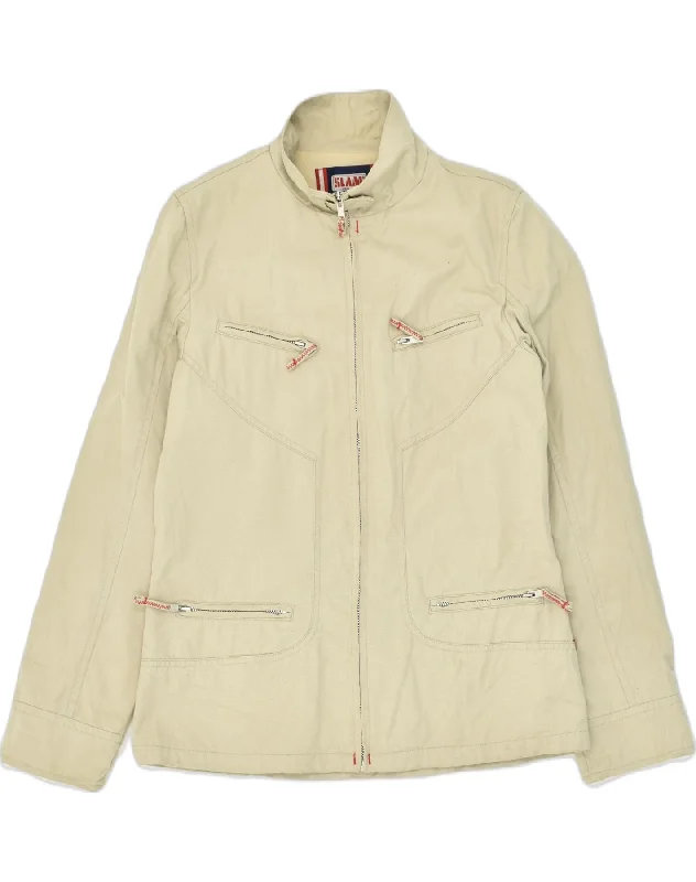 Women's Evening Outfit SLAM Womens Utility Jacket UK 14 Medium Beige Cotton