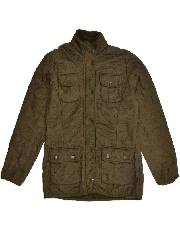 Women's Clothes For The Office BARBOUR Womens Quilted Jacket UK 8 Small  Khaki