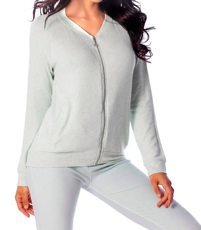 Women's Professional Outfit Jamie Kashmira Bomber Jacket In Mint