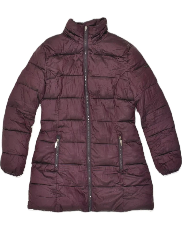Women's Travel Outfit Set ELLESSE Womens Padded Coat UK 14 Large Purple Polyester