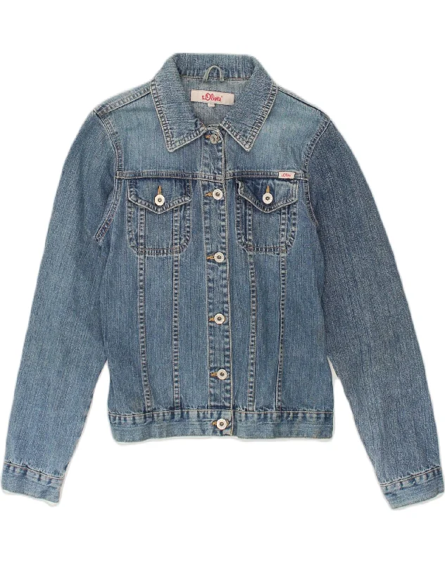 Exclusive Online Sale S.OLIVER Womens Denim Jacket UK 10 Small Blue Cotton