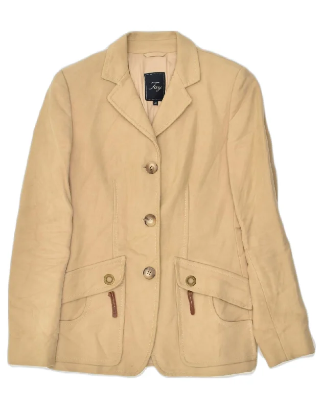 Women's Activewear Attire FAY Womens 3 Button Blazer Jacket IT 40 Small Beige