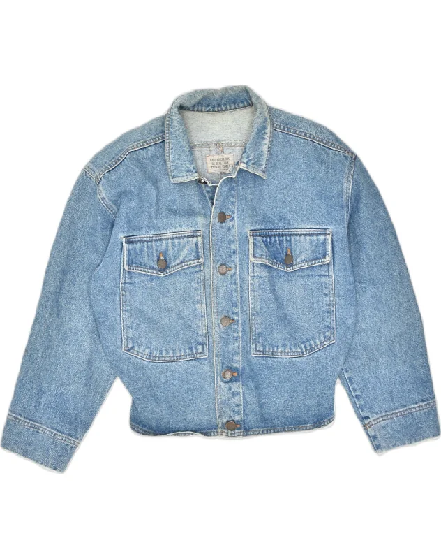 Women's Clothes And Apparel BENETTON Womens Denim Jacket IT 42  Medium Blue Cotton