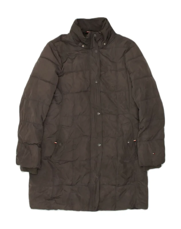 Women's Versatile Apparel TOMMY HILFIGER Womens Padded Coat UK 14 Medium Grey Polyester Women's Versatile Apparel TOMMY HILFIGER Womens Padded Coat UK 14 Medium Grey Polyester