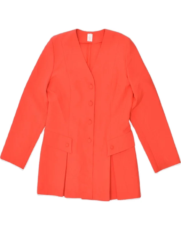 Outlet Clothing VINTAGE Womens 4 Button Blazer Jacket UK 14 Medium Red