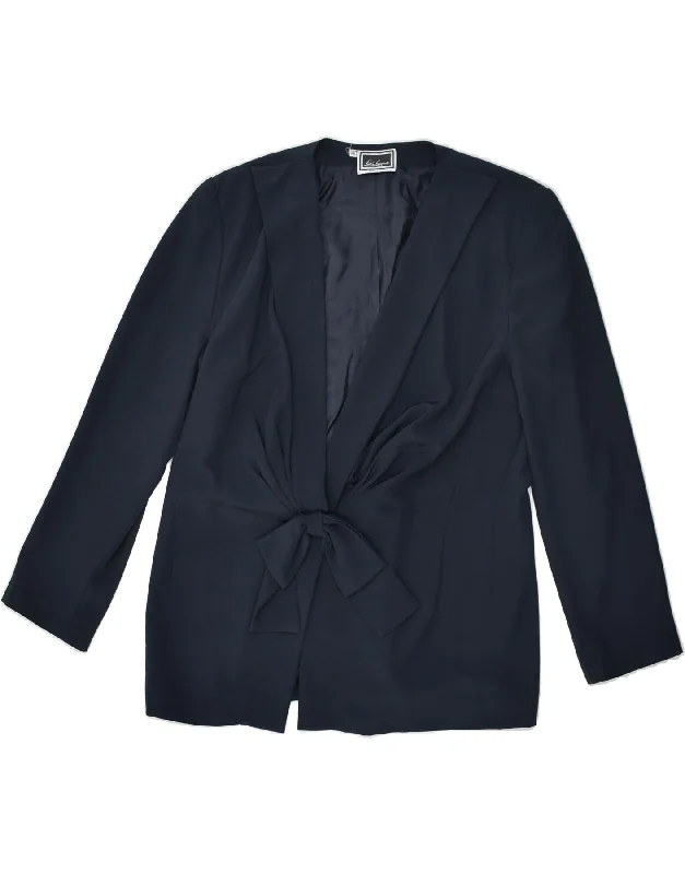 Women's Athletic Outfit LUISA SPAGNOLI Womens Blazer Jacket IT 46 Large Navy Blue Polyester Women's Athletic Outfit LUISA SPAGNOLI Womens Blazer Jacket IT 46 Large Navy Blue Polyester