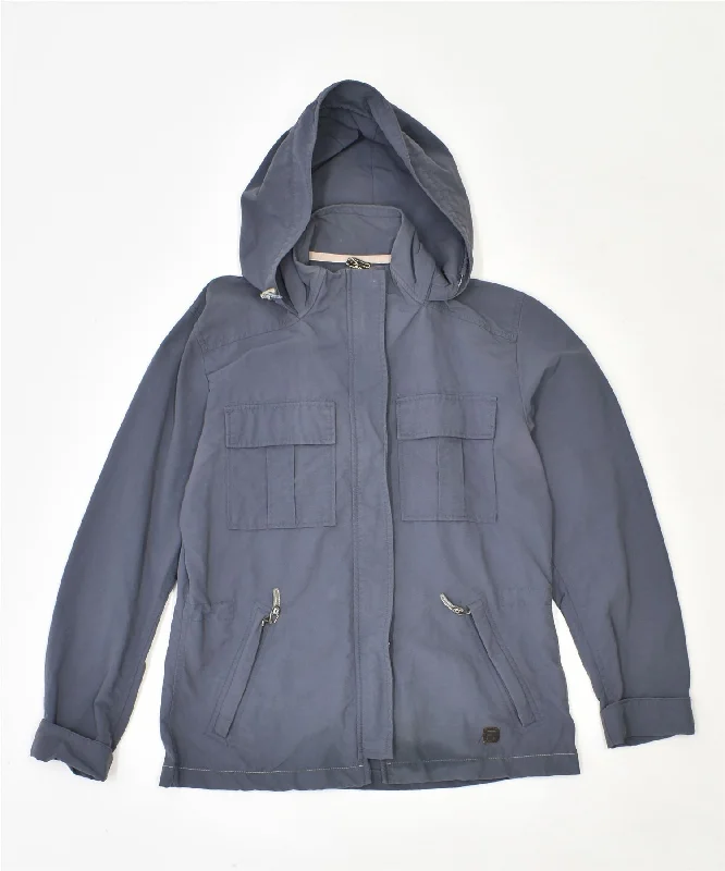 Sophisticated Style FILA Womens Hooded Utility Jacket UK 12 Medium Grey Polyester