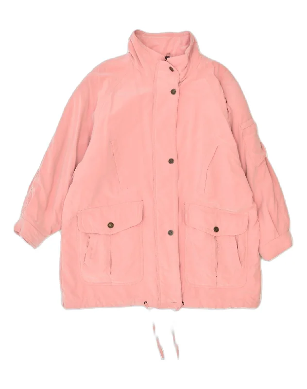 Women's Outfit For The Office VINTAGE Womens Oversized Windbreaker Jacket IT 46 Large Pink Viscose Women's Outfit For The Office VINTAGE Womens Oversized Windbreaker Jacket IT 46 Large Pink Viscose