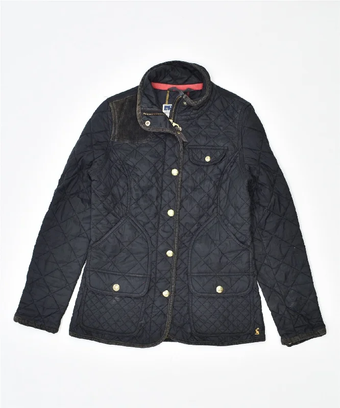 Women's Romantic Outfit JOULES Womens Quilted Jacket UK 10 Small Black Polyamide