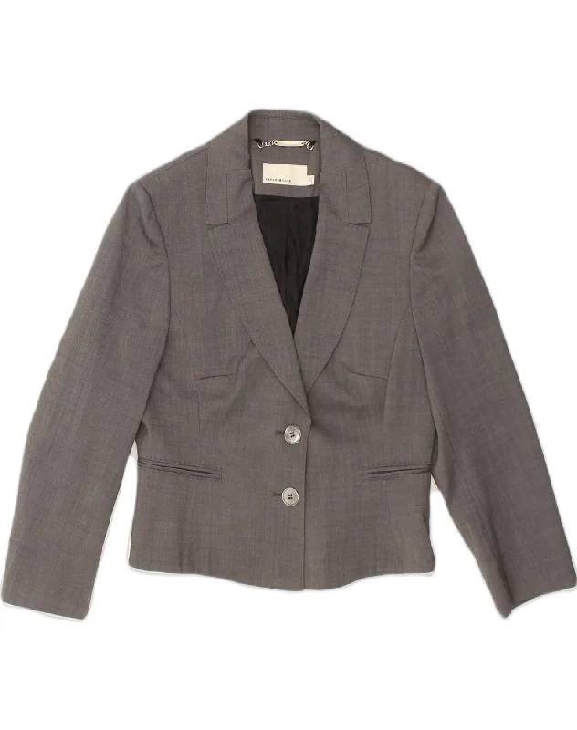 Women's Evening Wear Outfit KAREN MILLEN Womens 2 Button Blazer Jacket UK 12 Medium Grey Wool Women's Evening Wear Outfit KAREN MILLEN Womens 2 Button Blazer Jacket UK 12 Medium Grey Wool