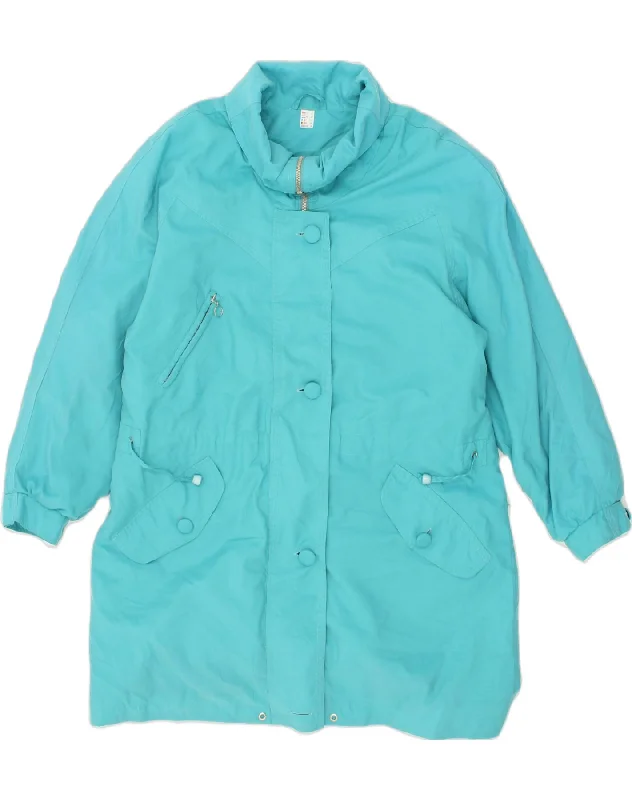 Women's Formal Apparel VINTAGE Womens Utility Jacket UK 16 Large Turquoise Polyester Women's Formal Apparel VINTAGE Womens Utility Jacket UK 16 Large Turquoise Polyester