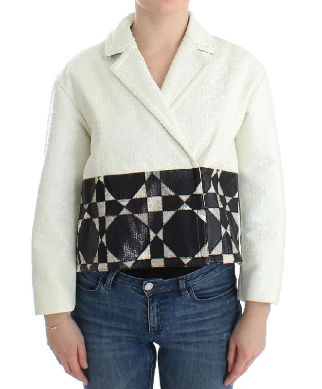 Women's Comfy Attire For Lounging Andrea Pompilio   Cropped Leather Women's Jacket