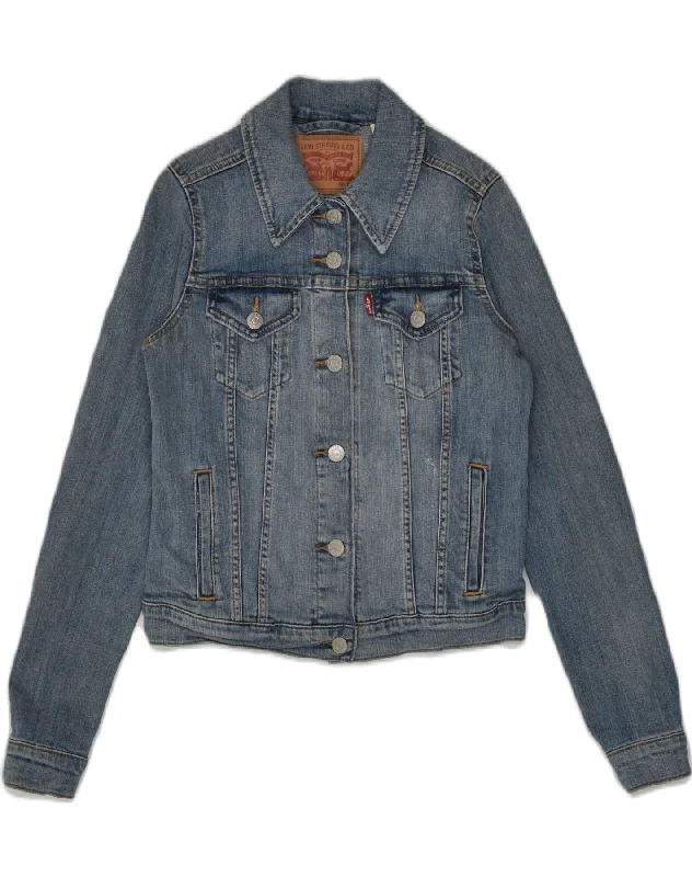 Women's Formal Event Outfit LEVI'S Womens Denim Jacket UK 4 XS Blue Cotton