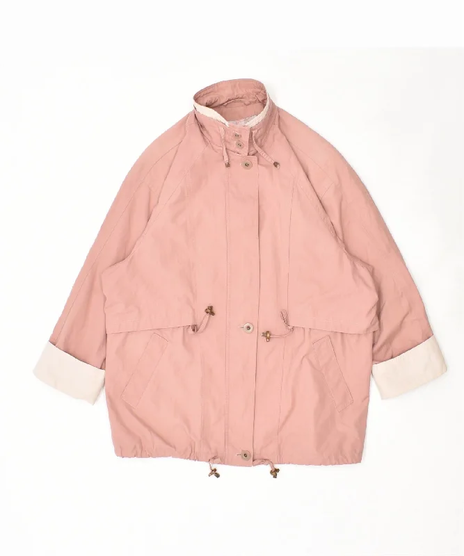 Holiday Discount VINTAGE Womens Windbreaker Jacket IT 46 Large Pink Cotton