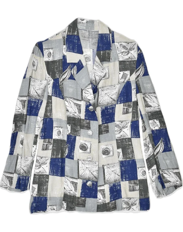 Timeless Women's Clothing VINTAGE Womens 4 Button Blazer Jacket UK 10 Small Grey Patchwork Timeless Women's Clothing VINTAGE Womens 4 Button Blazer Jacket UK 10 Small Grey Patchwork