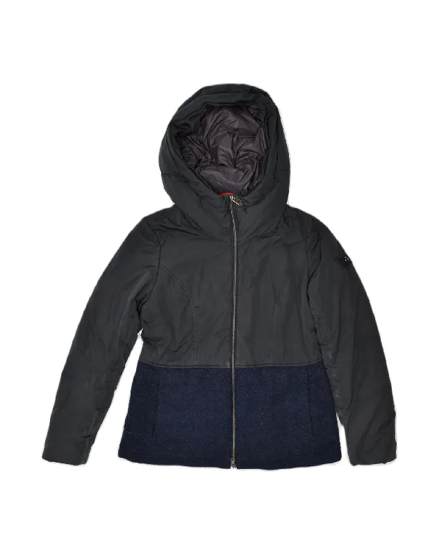 Women's Trendy Clothes PEUTEREY Womens Hooded Windbreaker Jacket IT 46 Large Navy Blue Women's Trendy Clothes PEUTEREY Womens Hooded Windbreaker Jacket IT 46 Large Navy Blue