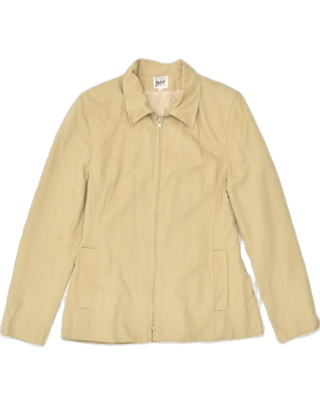 Easygoing Women's Style MAX DINE Womens Bomber Jacket IT 46 Large Beige Cotton