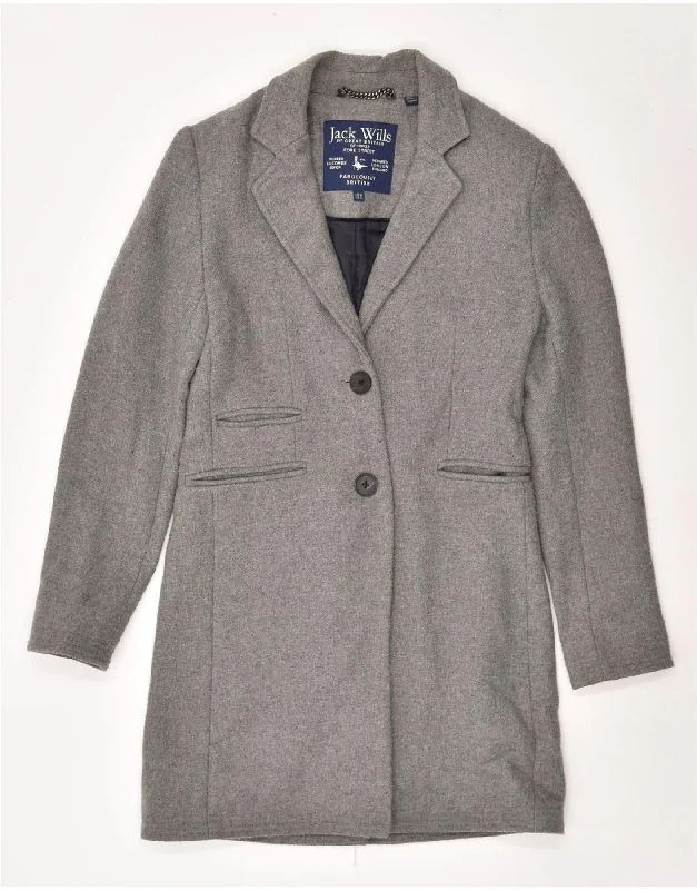 High-Fashion Women's Clothing JACK WILLS Womens Overcoat UK 6 XS Grey Wool