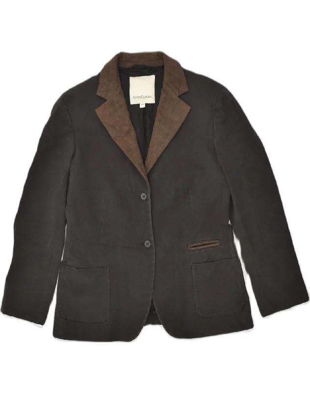 Women's Elegant Evening Outfit HENRY COTTONS Womens 2 Button Blazer Jacket IT 48 XL Grey Cotton Women's Elegant Evening Outfit HENRY COTTONS Womens 2 Button Blazer Jacket IT 48 XL Grey Cotton