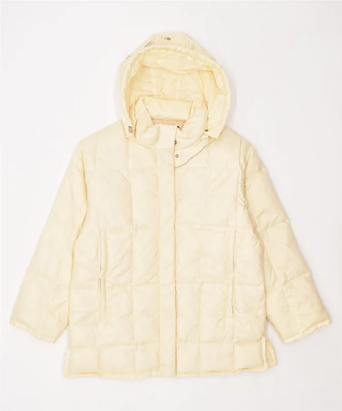 Women's Clothing BLUE IS EASY Womens Hooded Padded Jacket UK 20 2XL Off White Polyester Women's Clothing BLUE IS EASY Womens Hooded Padded Jacket UK 20 2XL Off White Polyester