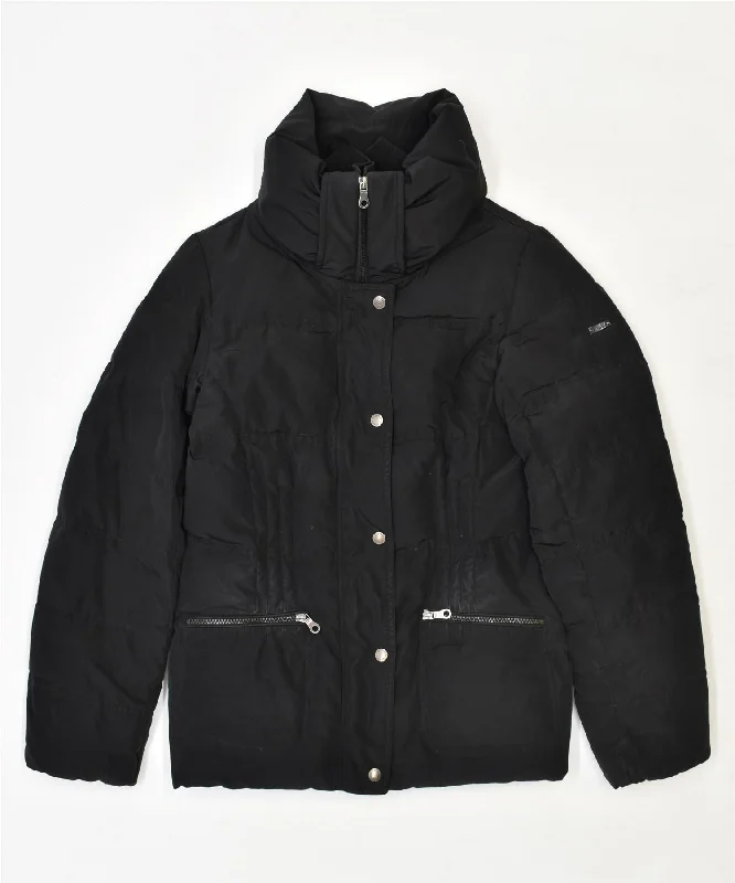 Women's Formal Apparel ELLESSE Womens Padded Jacket UK 12 Medium Black Polyester