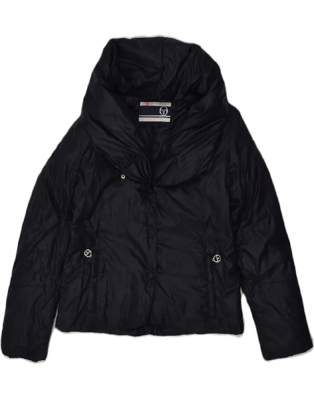 Women's Classic Attire SERGIO TACCHINI Womens Padded Jacket US 10 Large Navy Blue Nylon