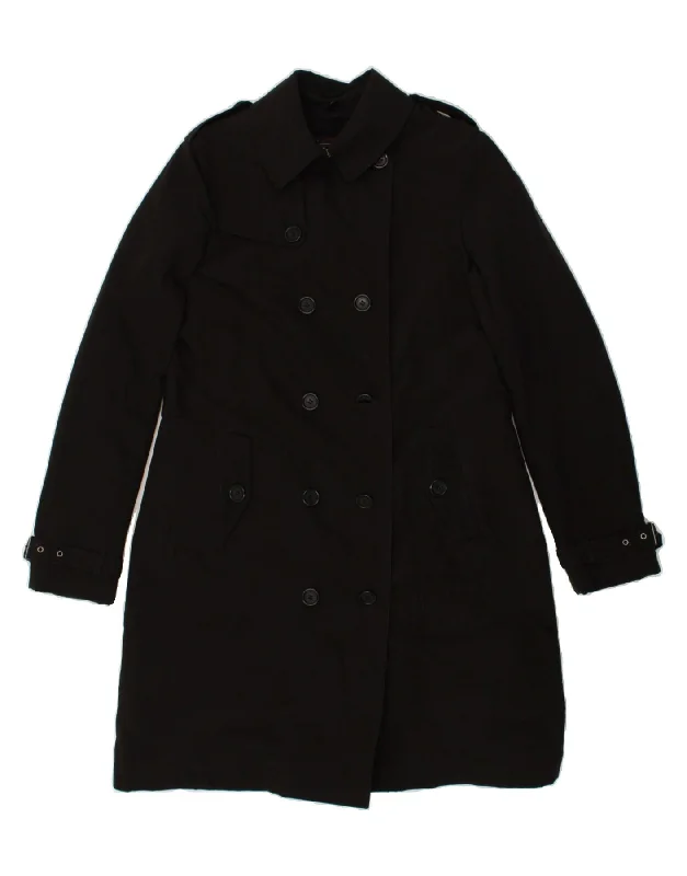 Women's Floral Print Outfit WOOLRICH Womens Double Breasted Coat UK 10 Small Black Polyester Women's Floral Print Outfit WOOLRICH Womens Double Breasted Coat UK 10 Small Black Polyester