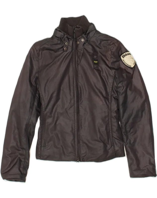 Women's Trendy Outfits BLAUER Womens Bomber Jacket UK 10 Small Black Polyester