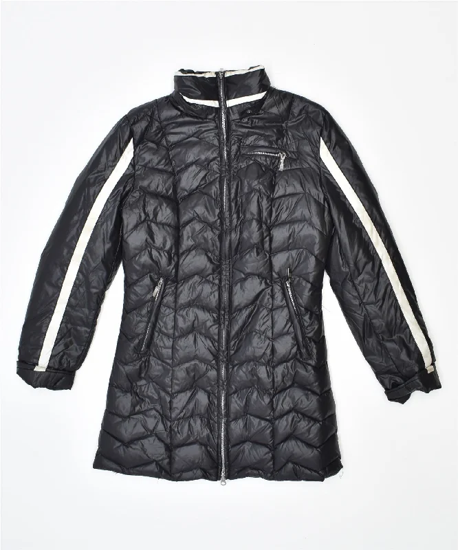 Women's Evening Attire DONDUP Womens Padded Coat IT 42 Medium Black Nylon Vintage