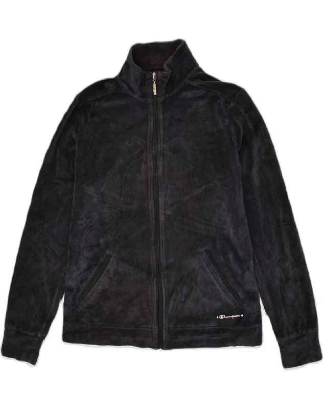 Women's Everyday Attire CHAMPION Womens Fleece Jacket UK 14 Medium Black Cotton