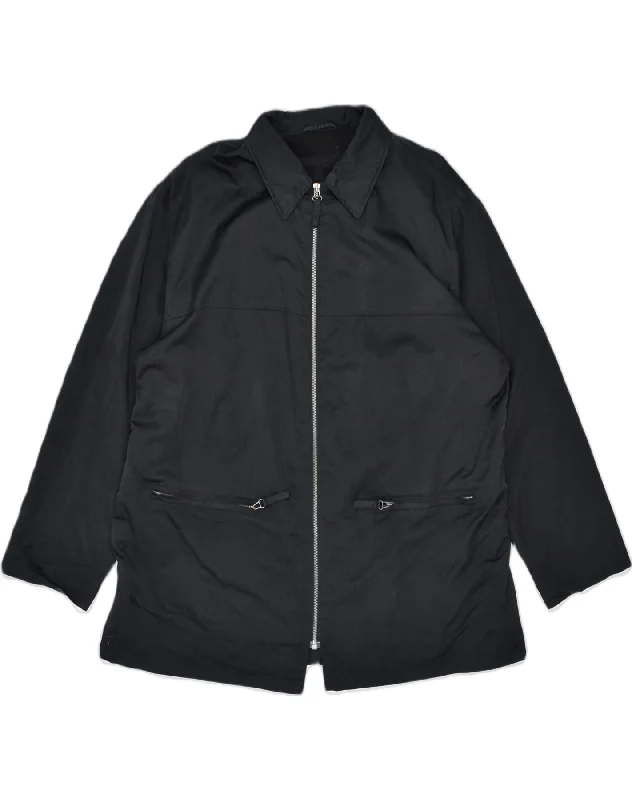 Luxury Women's Fashion VINTAGE Womens Utility Jacket UK 18 XL Black Polyamide