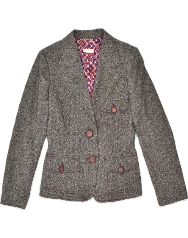 Chic Women's Outfit MAX & CO. Womens 2 Button Blazer Jacket UK 10 Small Grey Wool