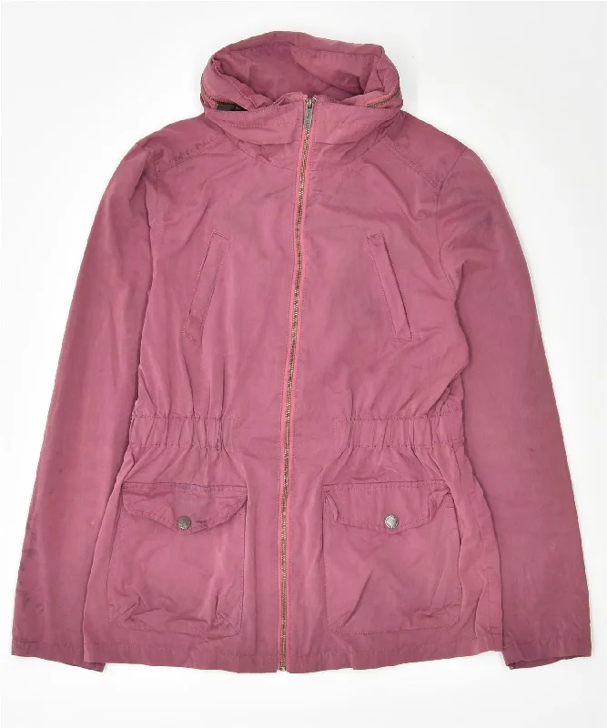 End of Season Sale FAT FACE Womens Windbreaker Jacket UK 10 Small Pink Polyester