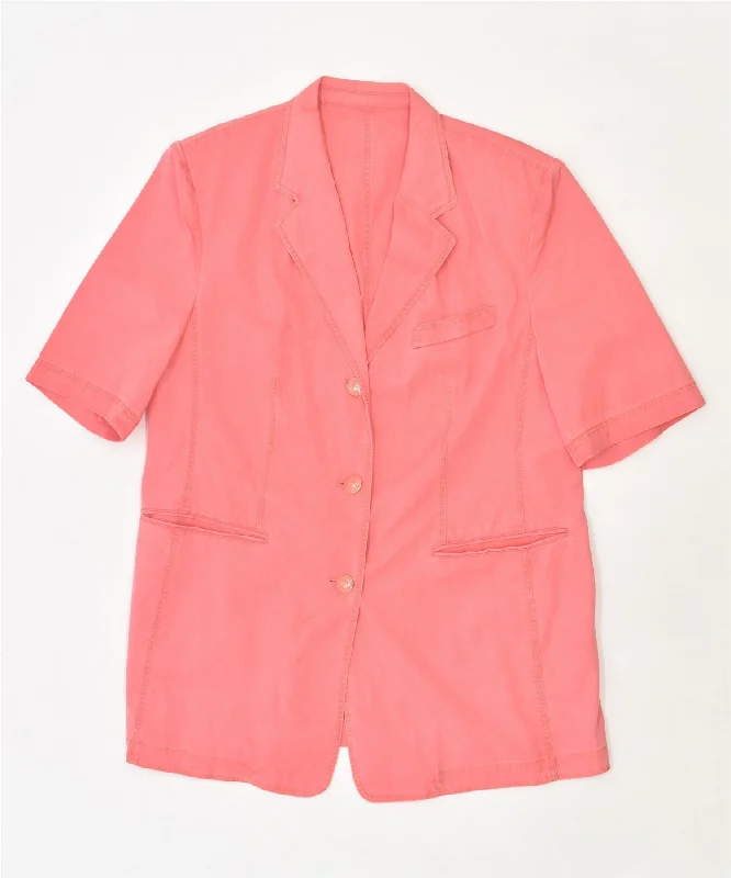 Women's Formal Wear ANTONETTE JEANS Womens Short Sleeve 3 Button Blazer Jacket UK 18 XL Pink Women's Formal Wear ANTONETTE JEANS Womens Short Sleeve 3 Button Blazer Jacket UK 18 XL Pink