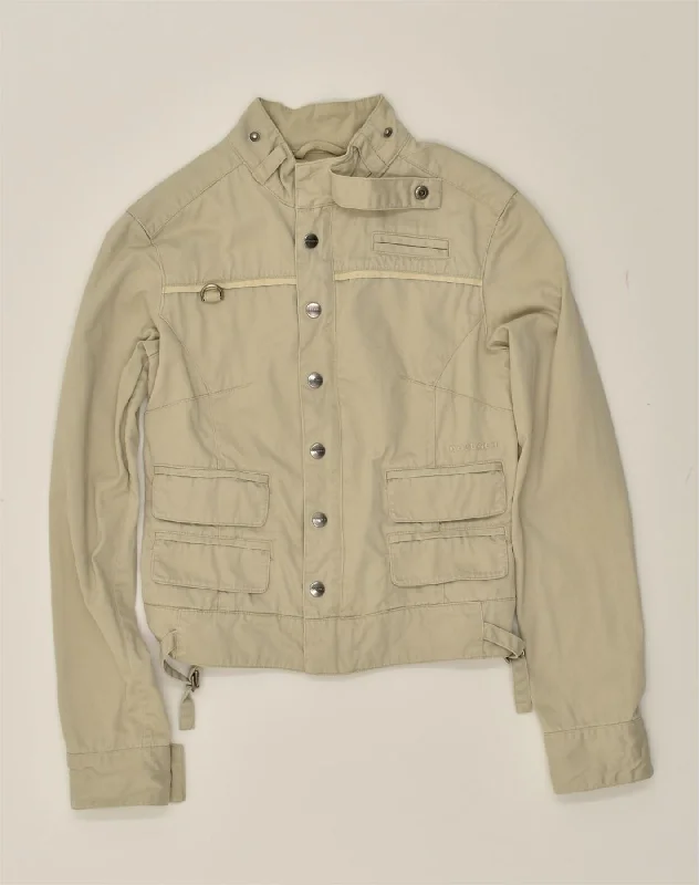High Street Women's Fashion for Trendy Shoppers WOOLRICH Womens Military Jacket UK 6 XS Beige Cotton High Street Women's Fashion for Trendy Shoppers WOOLRICH Womens Military Jacket UK 6 XS Beige Cotton
