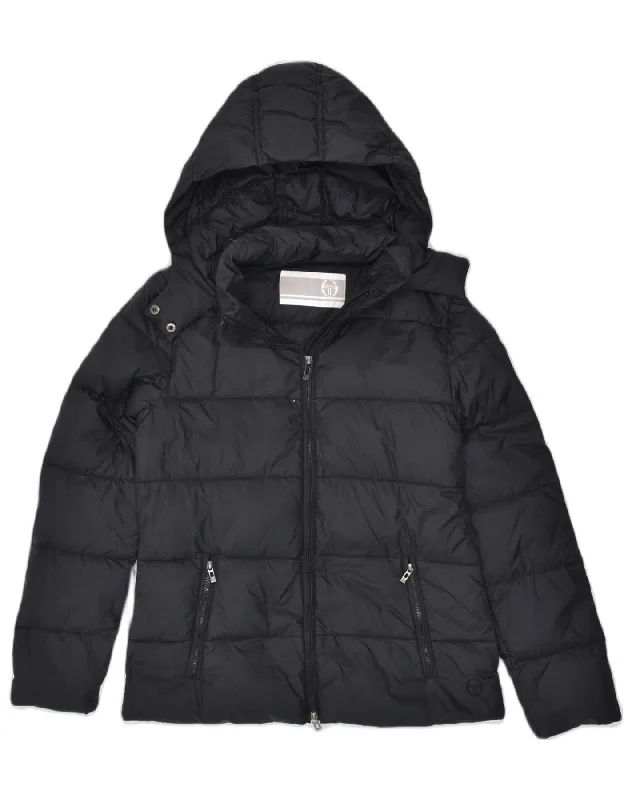 Women's Work Apparel SERGIO TACCHINI Womens Hooded Padded Jacket IT 46 Large Black Polyamide Women's Work Apparel SERGIO TACCHINI Womens Hooded Padded Jacket IT 46 Large Black Polyamide
